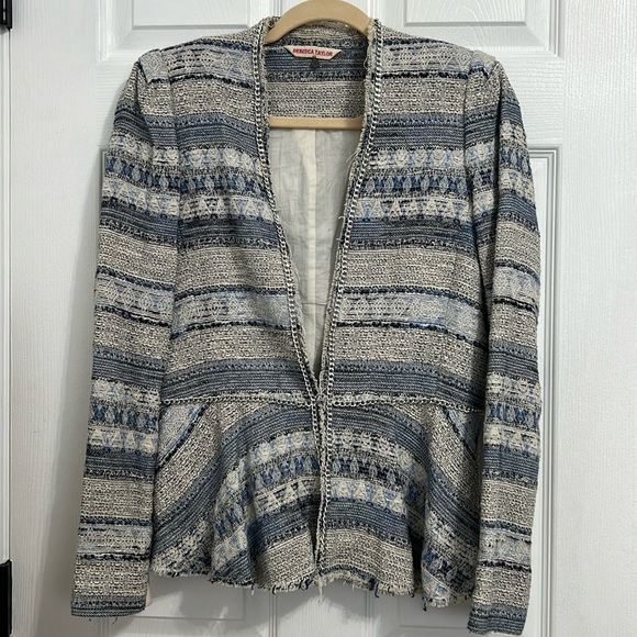 Rebecca Taylor Jackets & Blazers - Rebecca Taylor Tweed Peplum Blazer Jacket